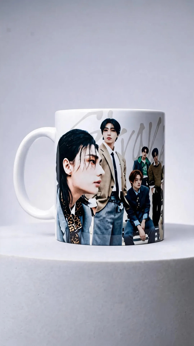 Taza Stray Kids 350 Ml Cerámica Cilíndrica This & That Skz Blanco Stray Kids - Imagen 3